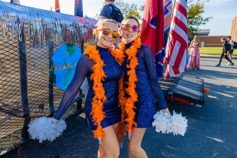 Students at the Summit High homecoming parade